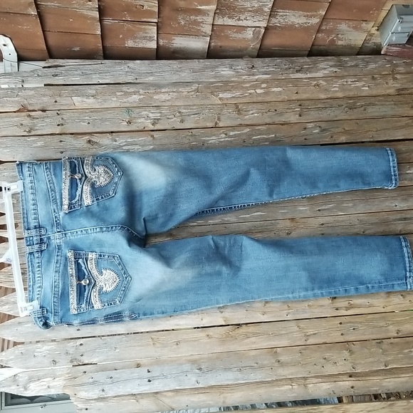 REBEL AND Soul SIZE 16 HIGH WAIST BLINGY SKINNY Jeans - Picture 1 of 16